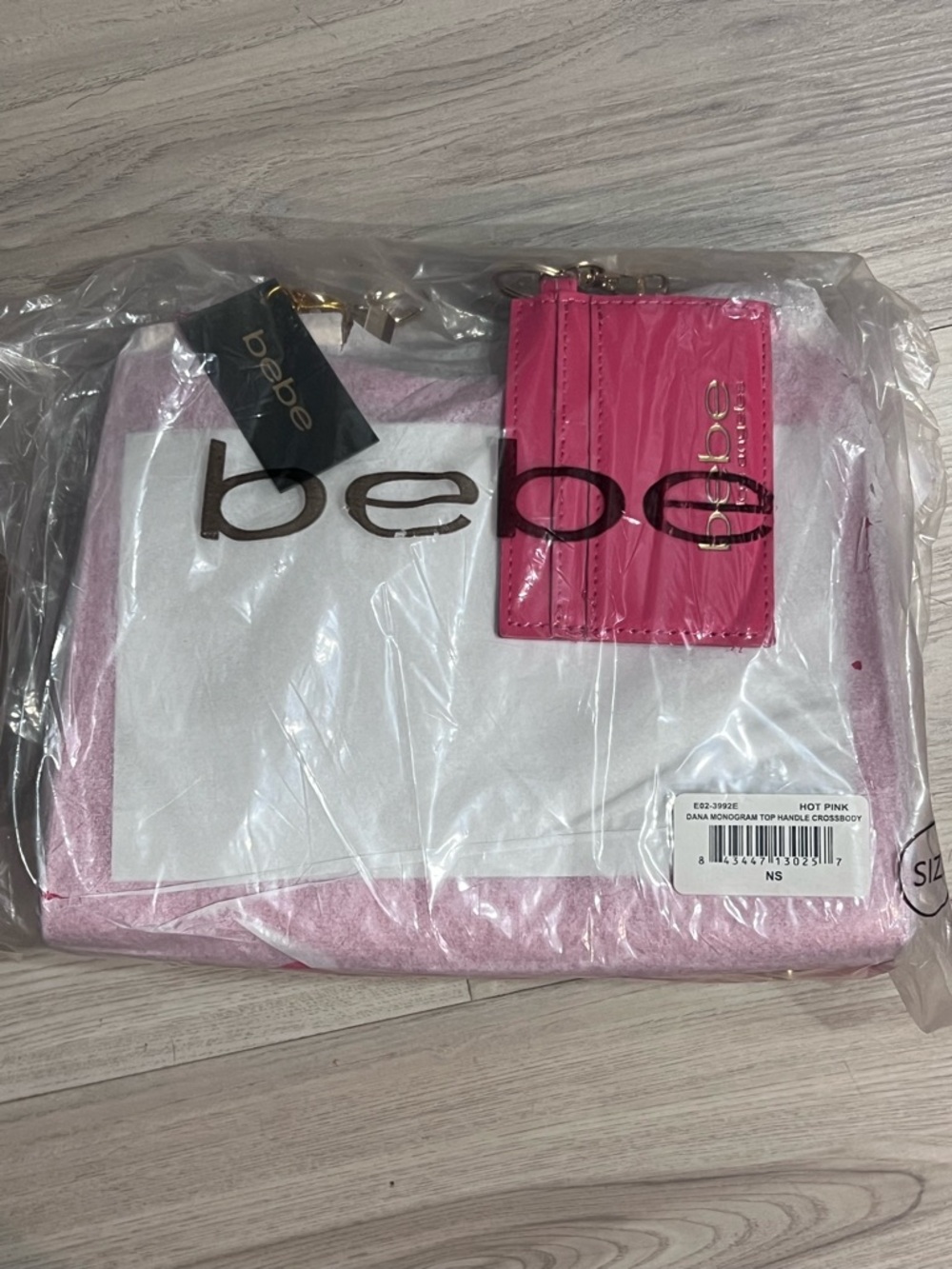 Bebe Dana Monogram Top Handle Crossbody PINK NWT women’s bags - Picture 5 of 6